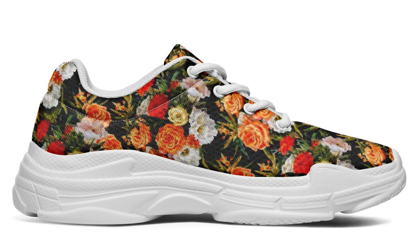 Green Floral Sneakers
