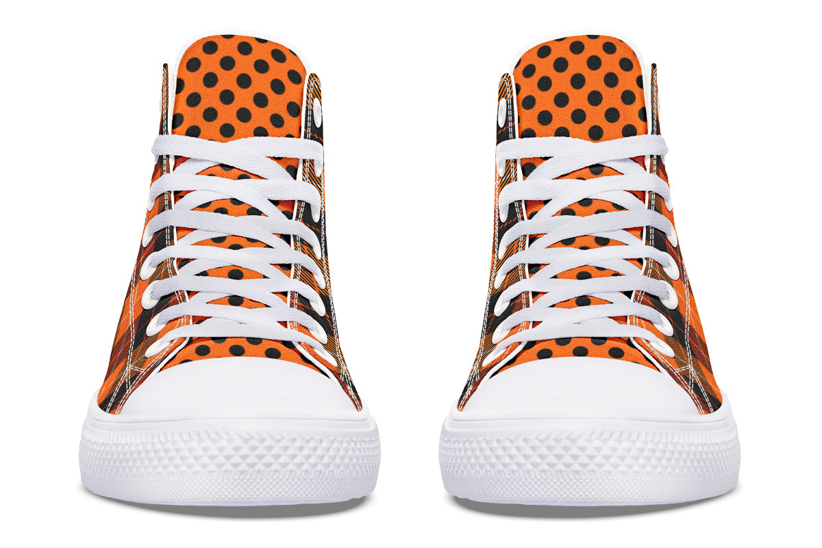 Halloween Argyle High Tops ( Black or White Sole )