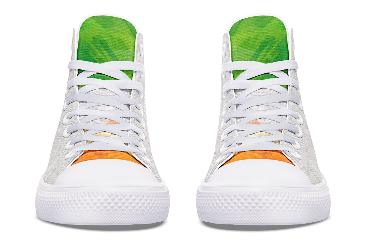 Irish Printed Patch High Tops ( Black or White Sole ) 2 For 1
