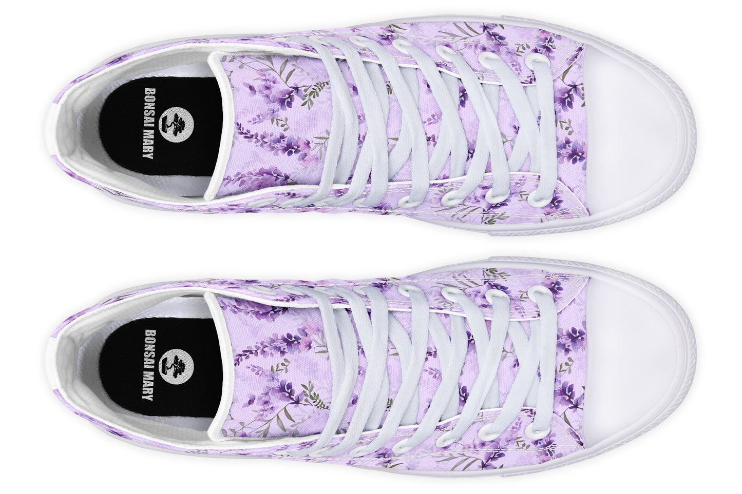 Lavender Blossom High Top Sneakers