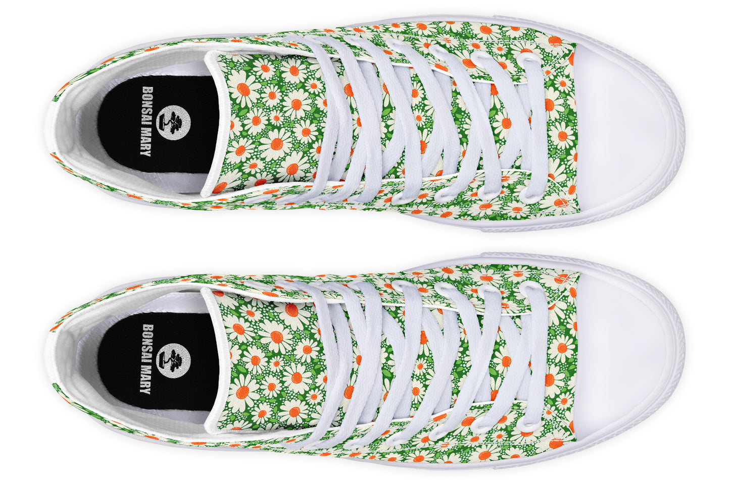 Meadow Bloom Green High Top Sneakers
