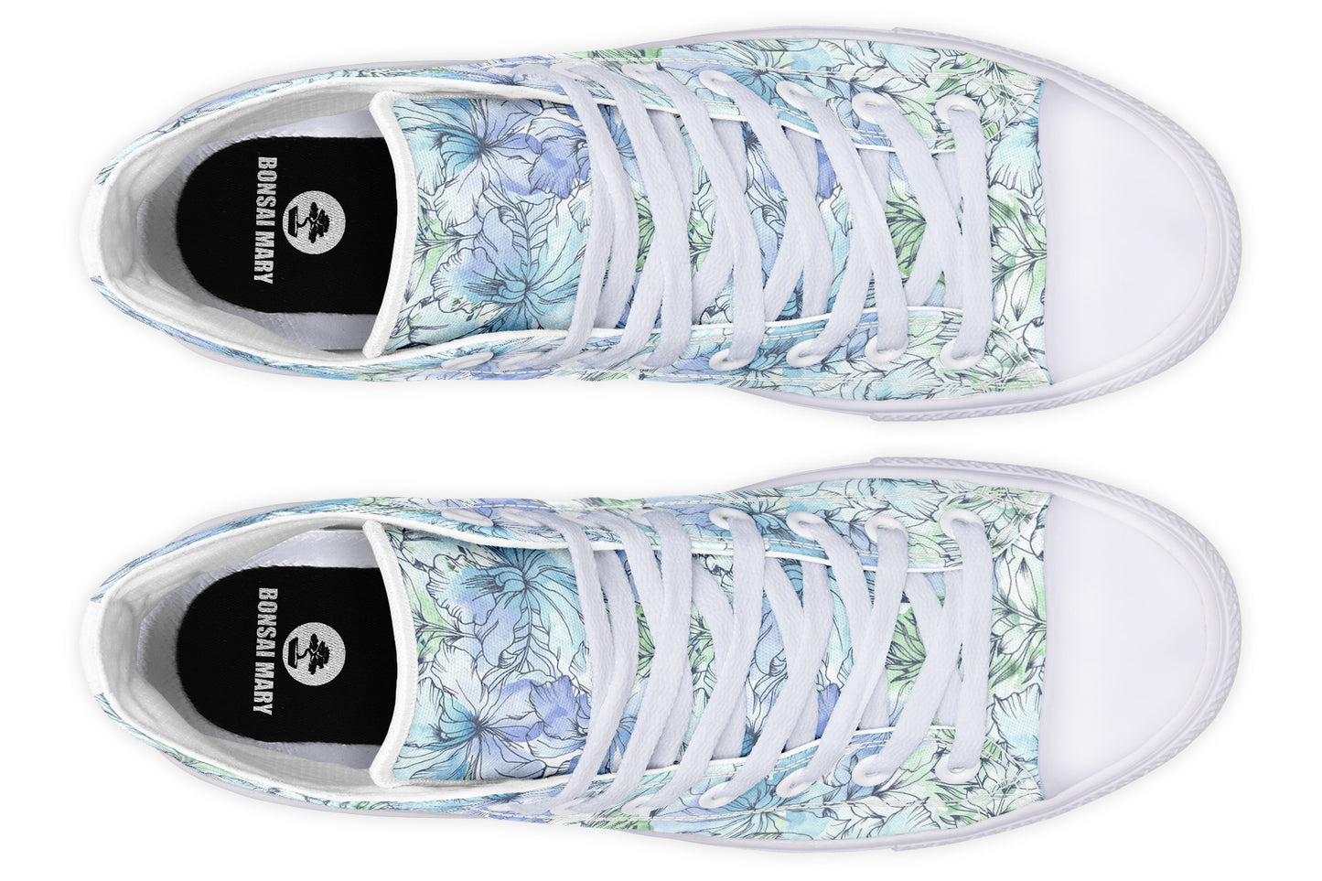 Tranquil Petal Teal High Top Sneakers test