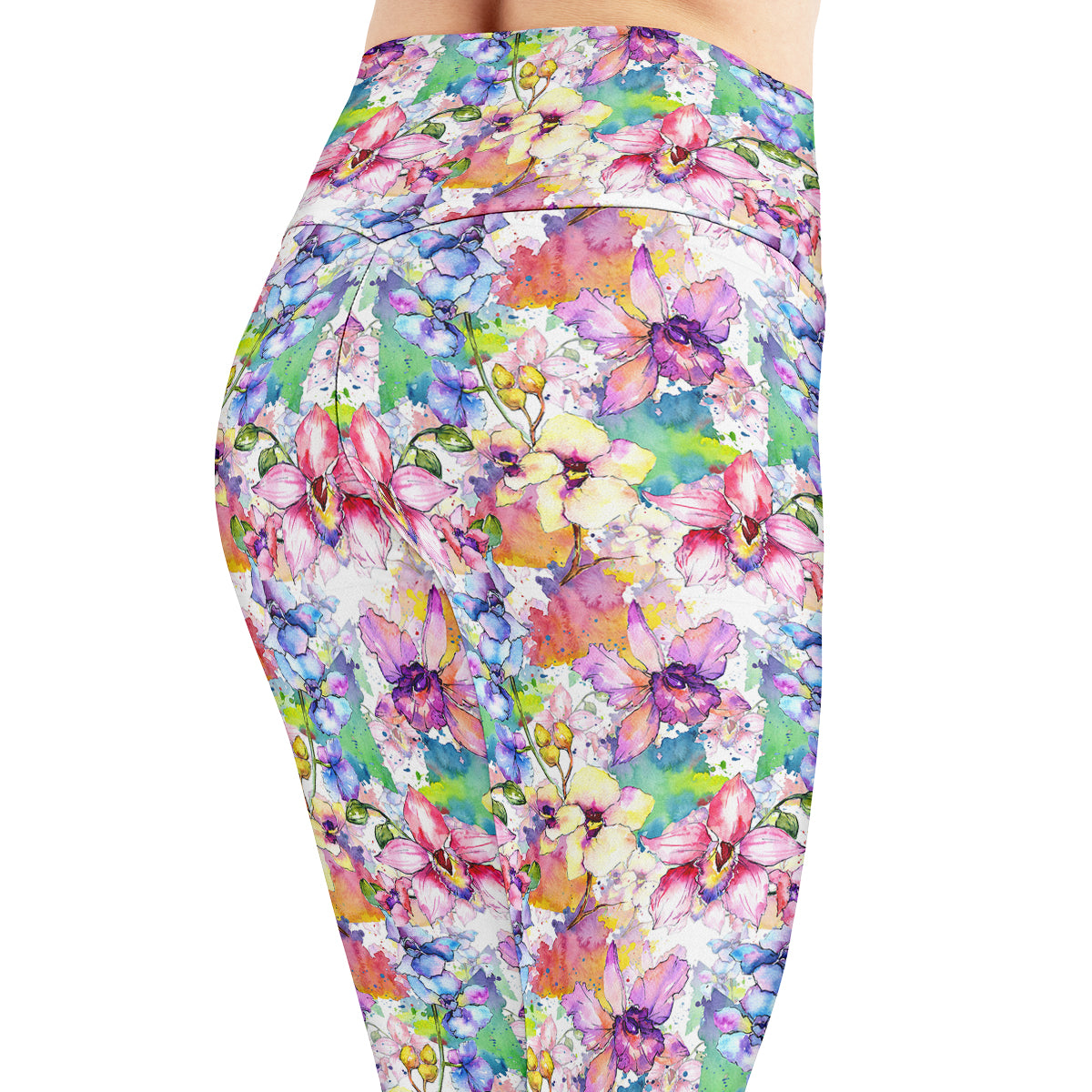 Artistic Bloom Leggings Flower Design Leggings