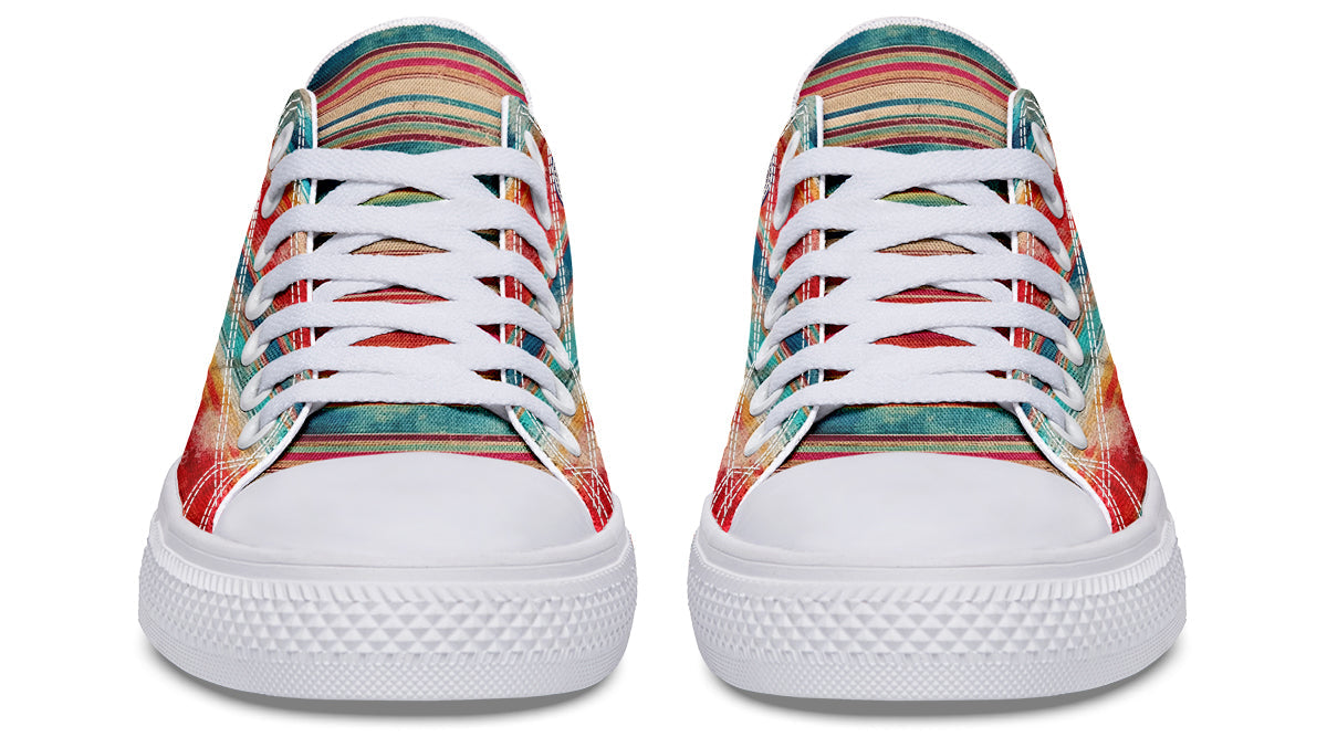 Grunge Sunset Serape Low Tops ( Black or White Sole )