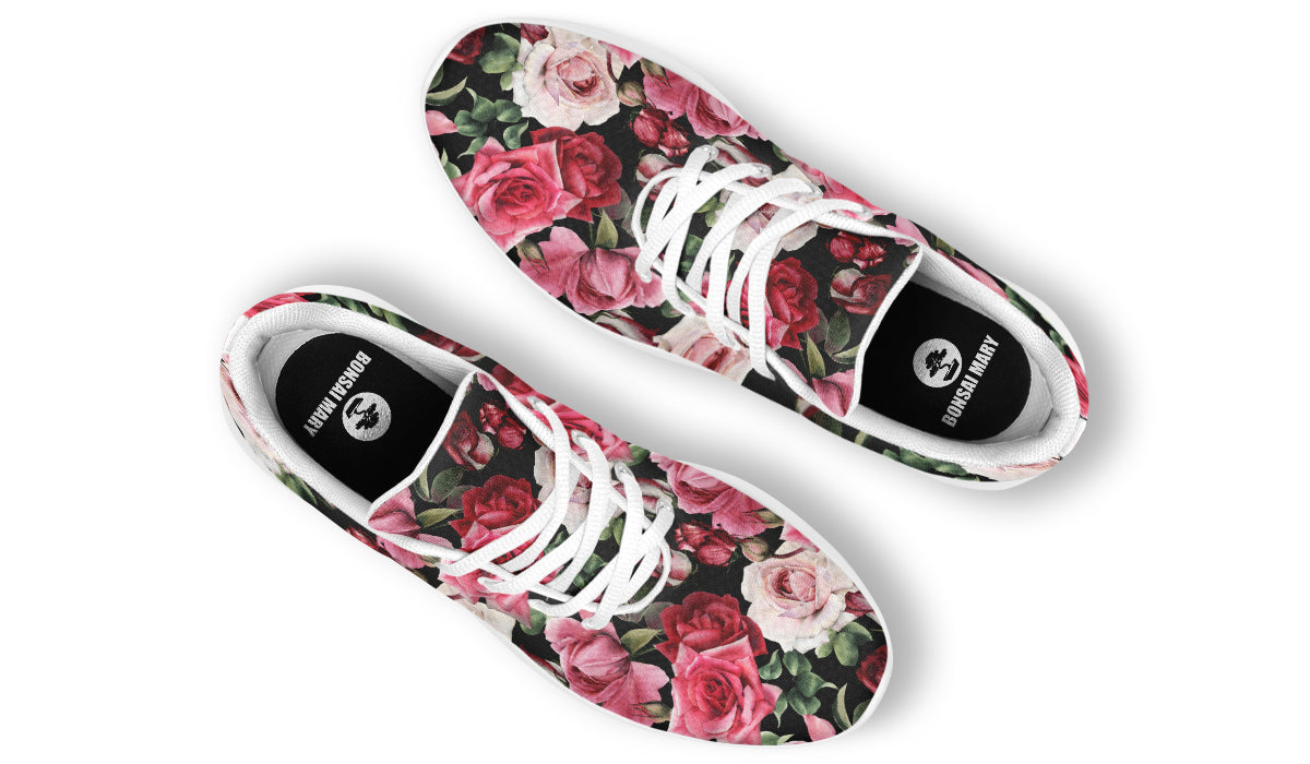 Scarlet Bloom Shoes Red Floral Shoes