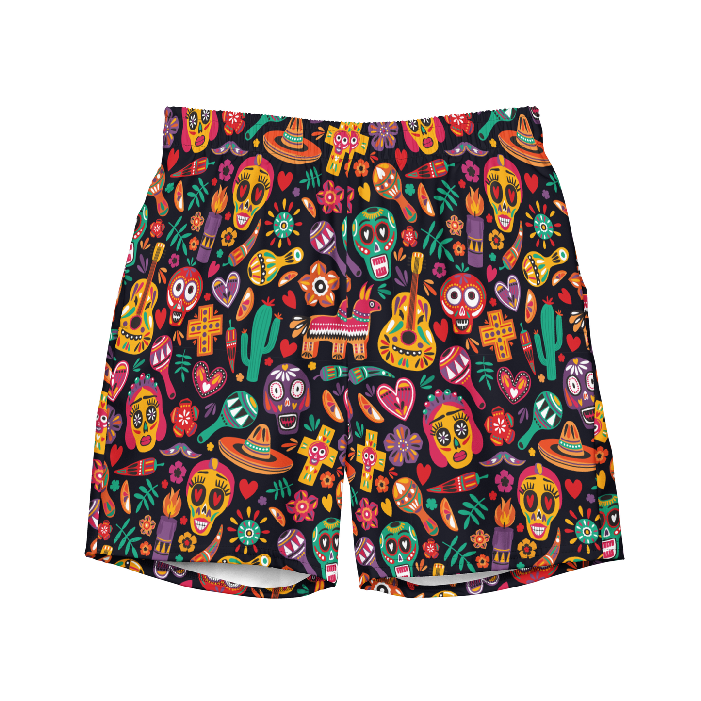 Viva Summer Sugar Skull Print Men Swim-trunks
