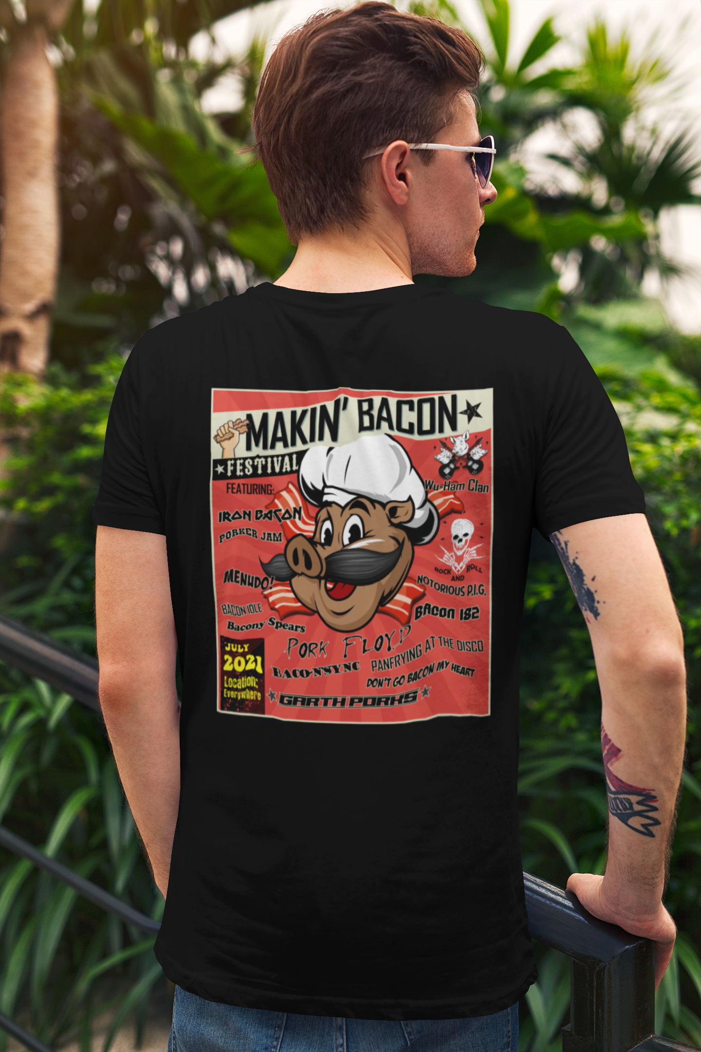 Makin' Bacon Festival Concert Tee! (Back Print)