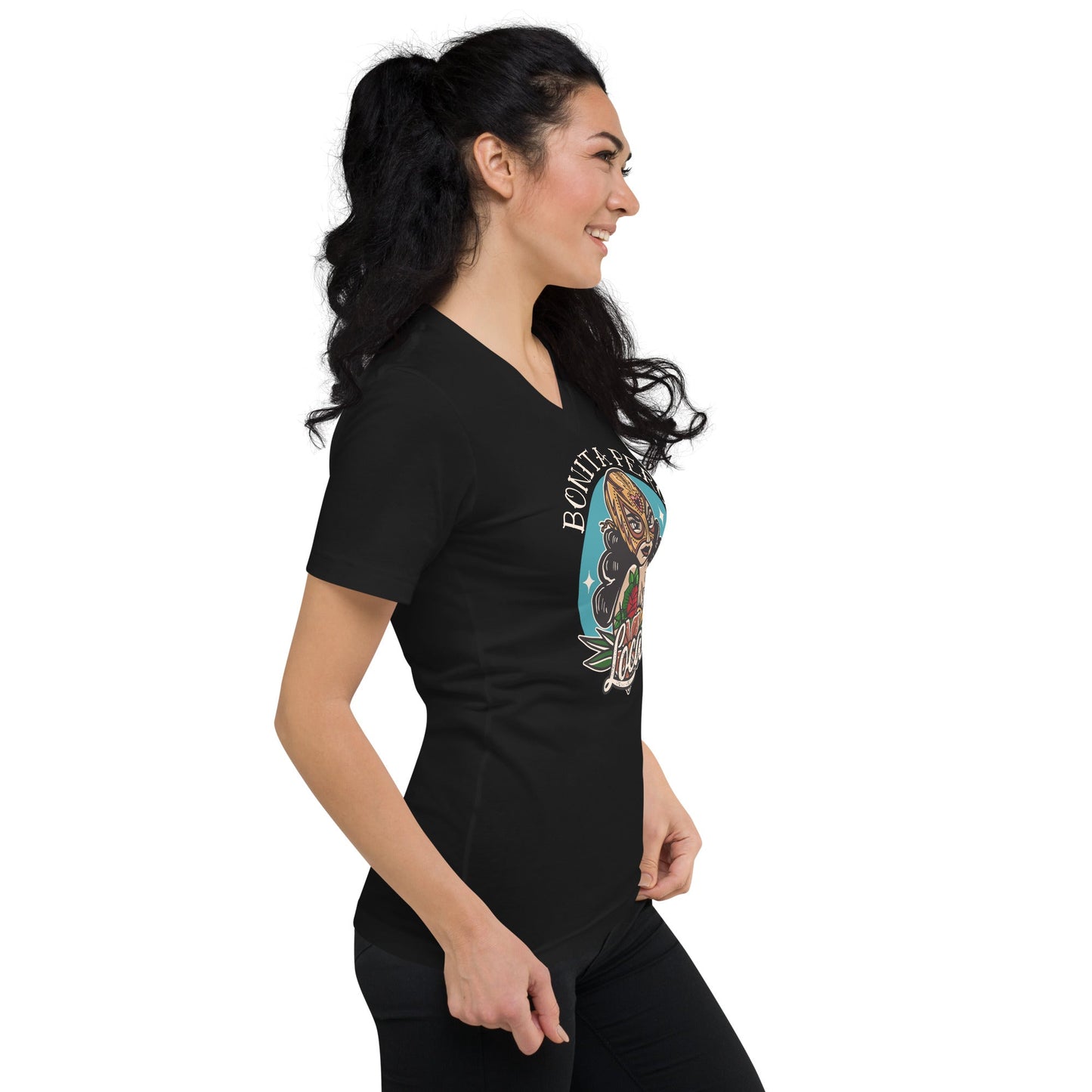 Premium Unisex Bonita Pero Loca Old School V-Neck