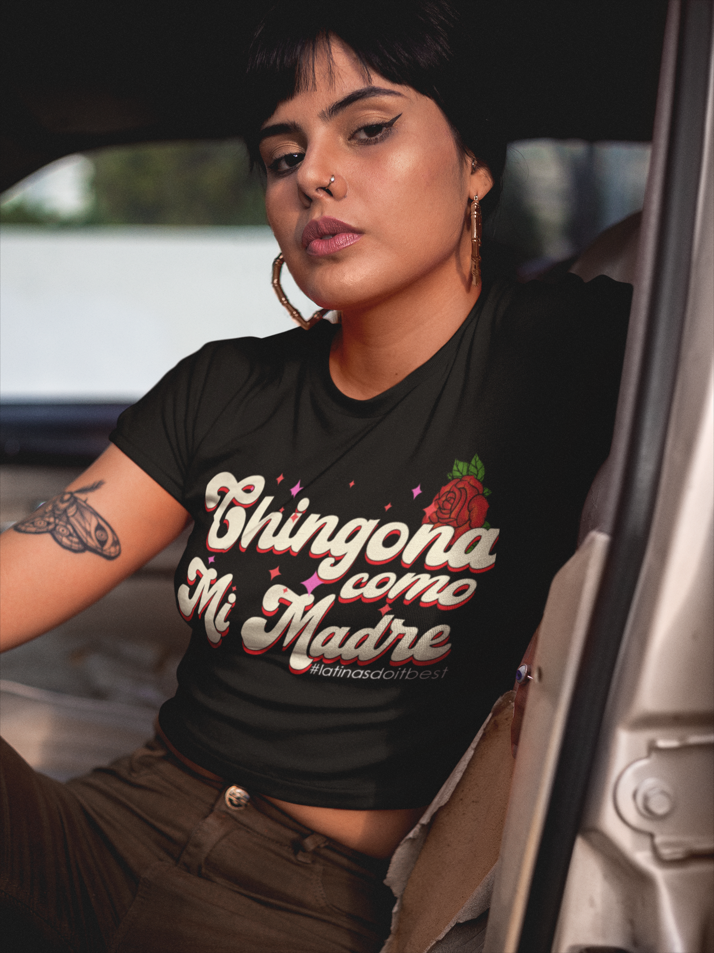 Chingona Como Mi Madre Vintage Ladie's short sleeve t-shirt