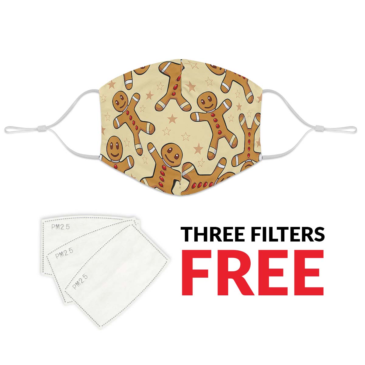 Gingerbread Pattern Face Cover