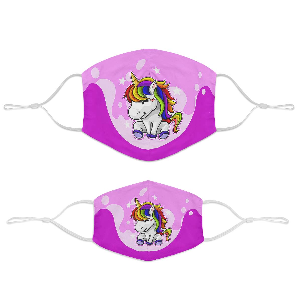 Happy Unicorn Face Cover