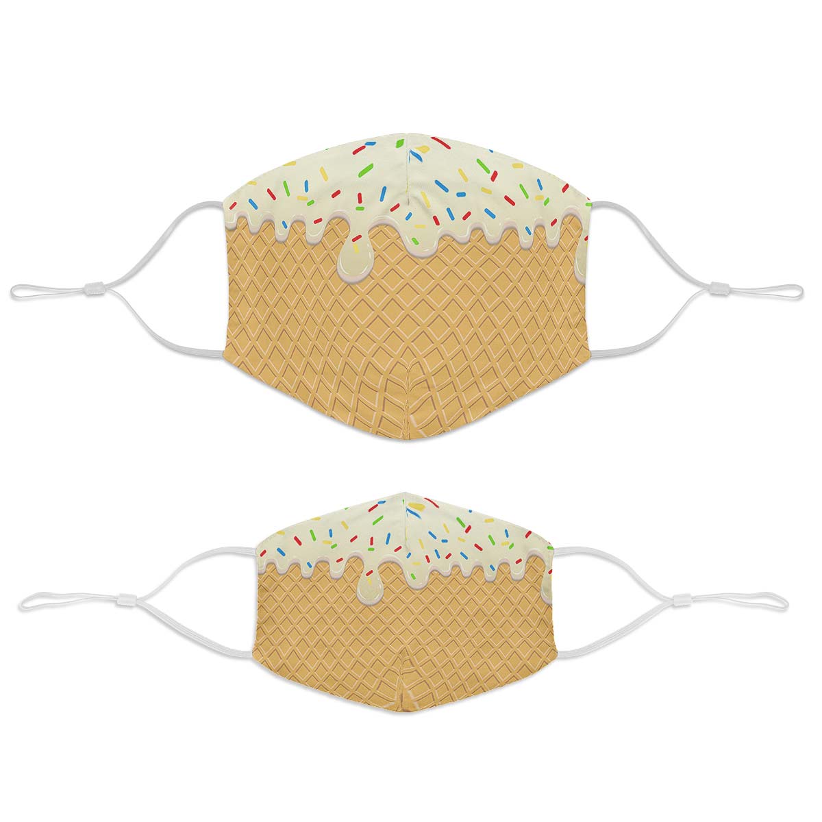 Ice Cream Cone Face Cover