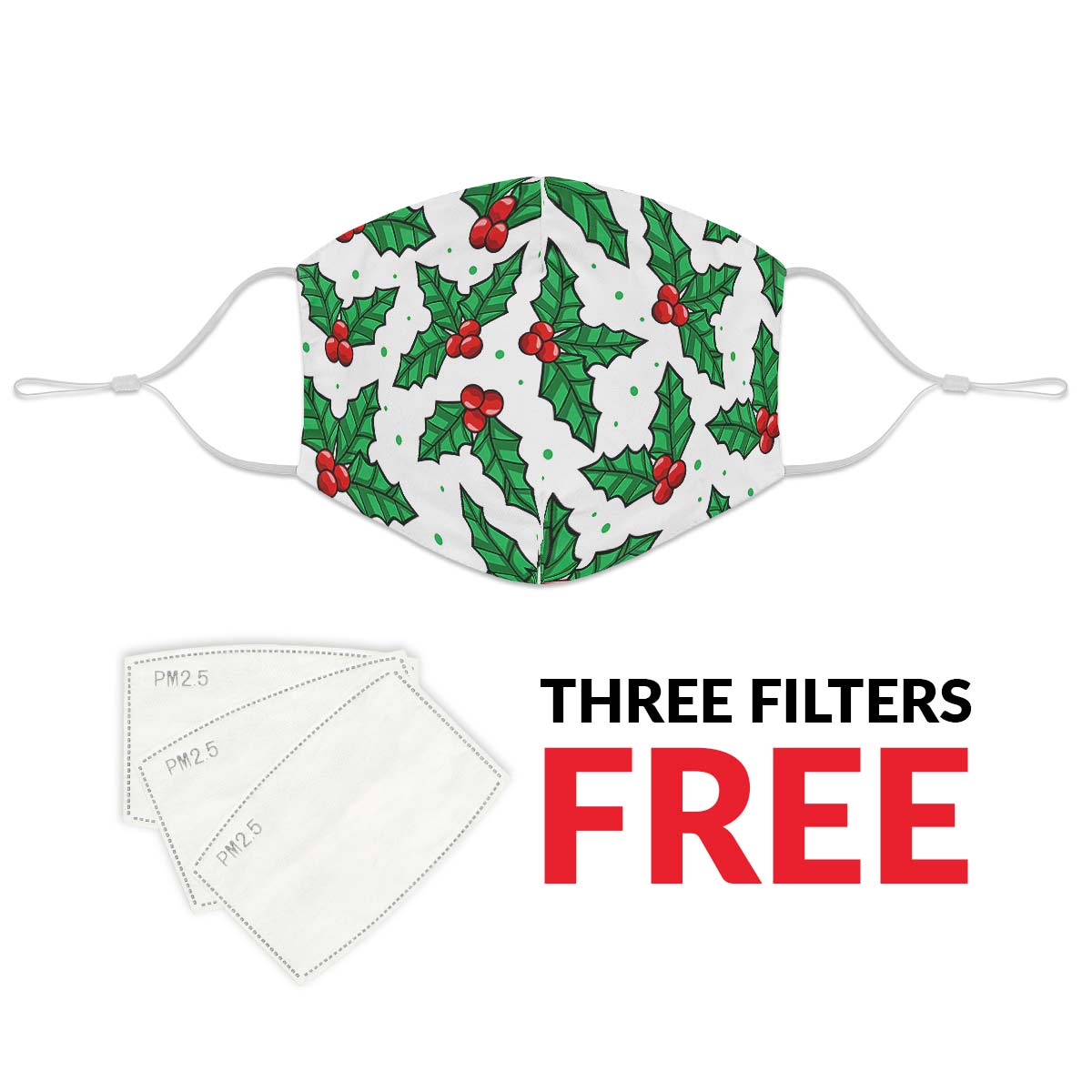 Mistletoe Pattern Face Cover