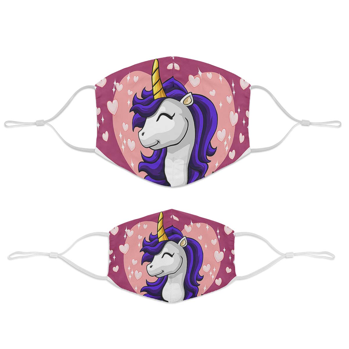 Unicorn Heart Face Cover