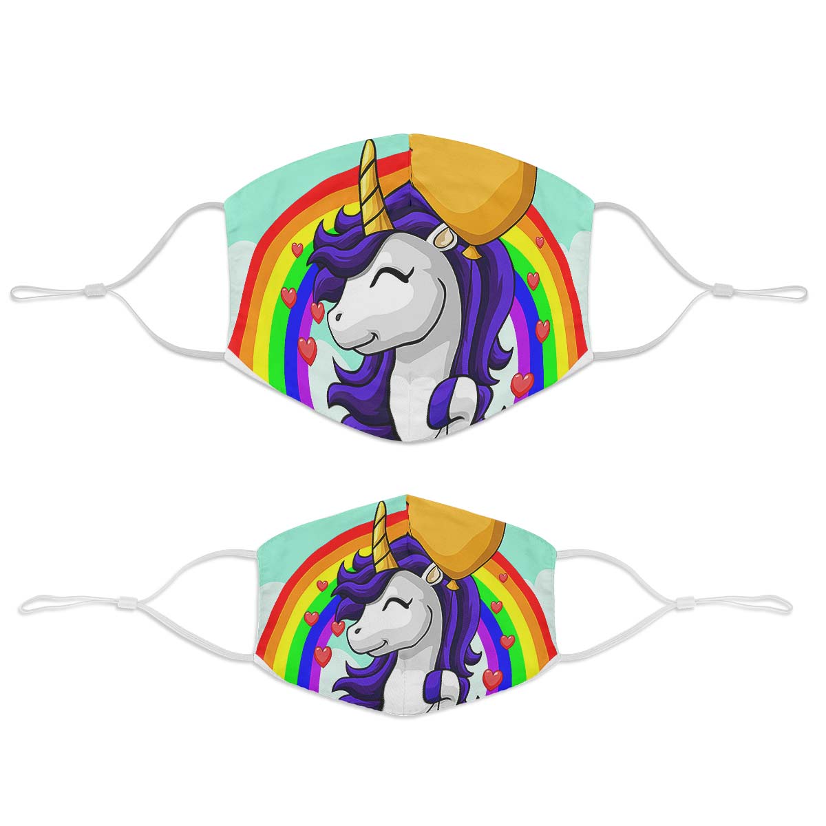 Unicorn Rainbow Face Cover