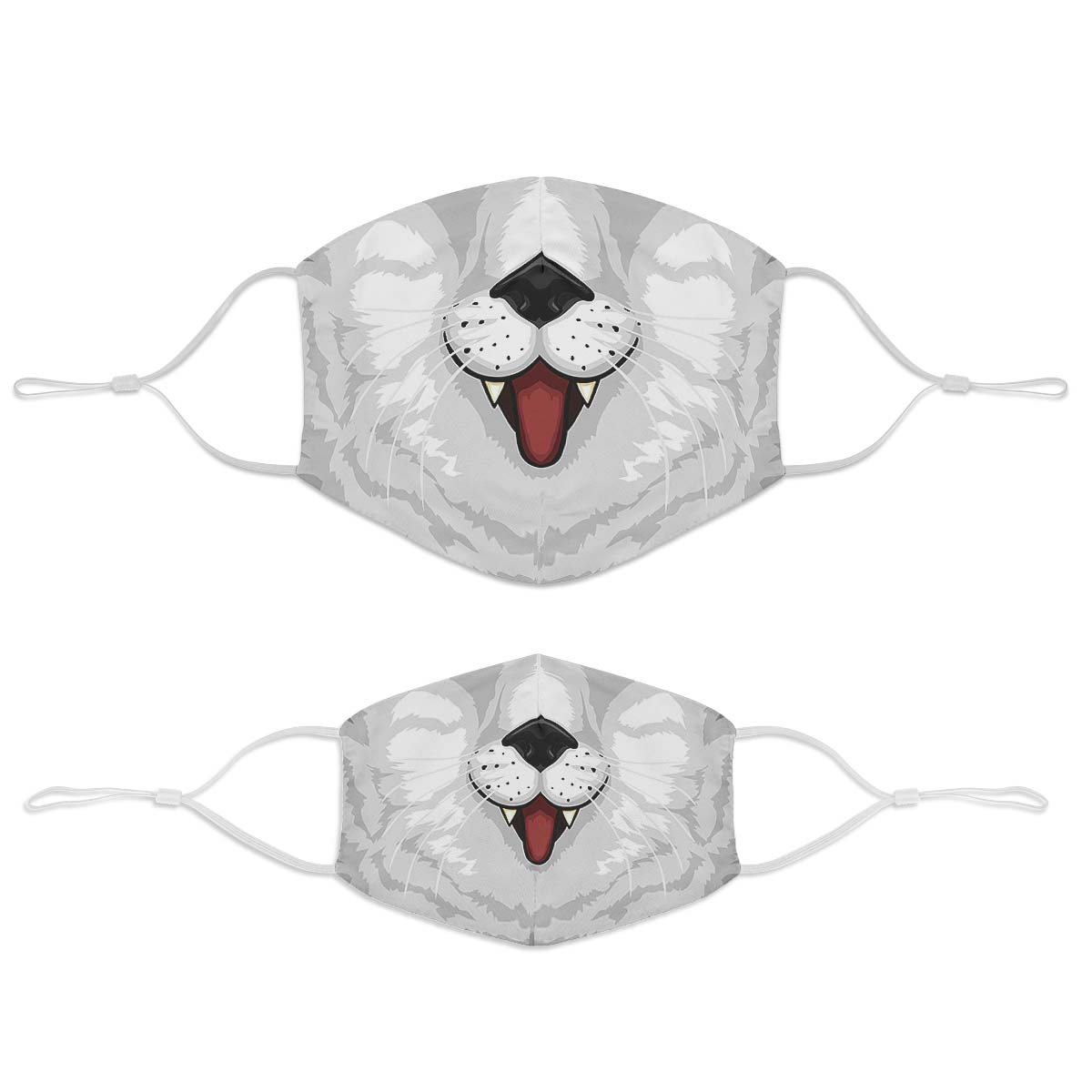 White Cat Face Cover