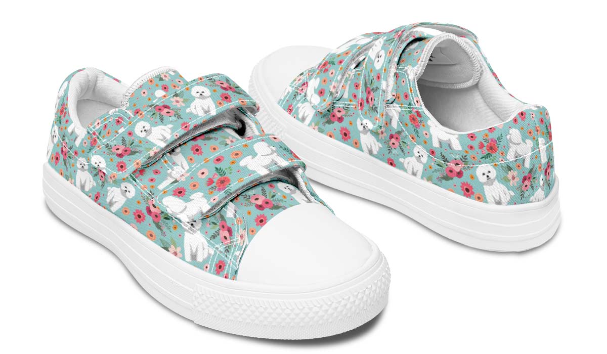 Bichon Frise Flower Kids Lowtops