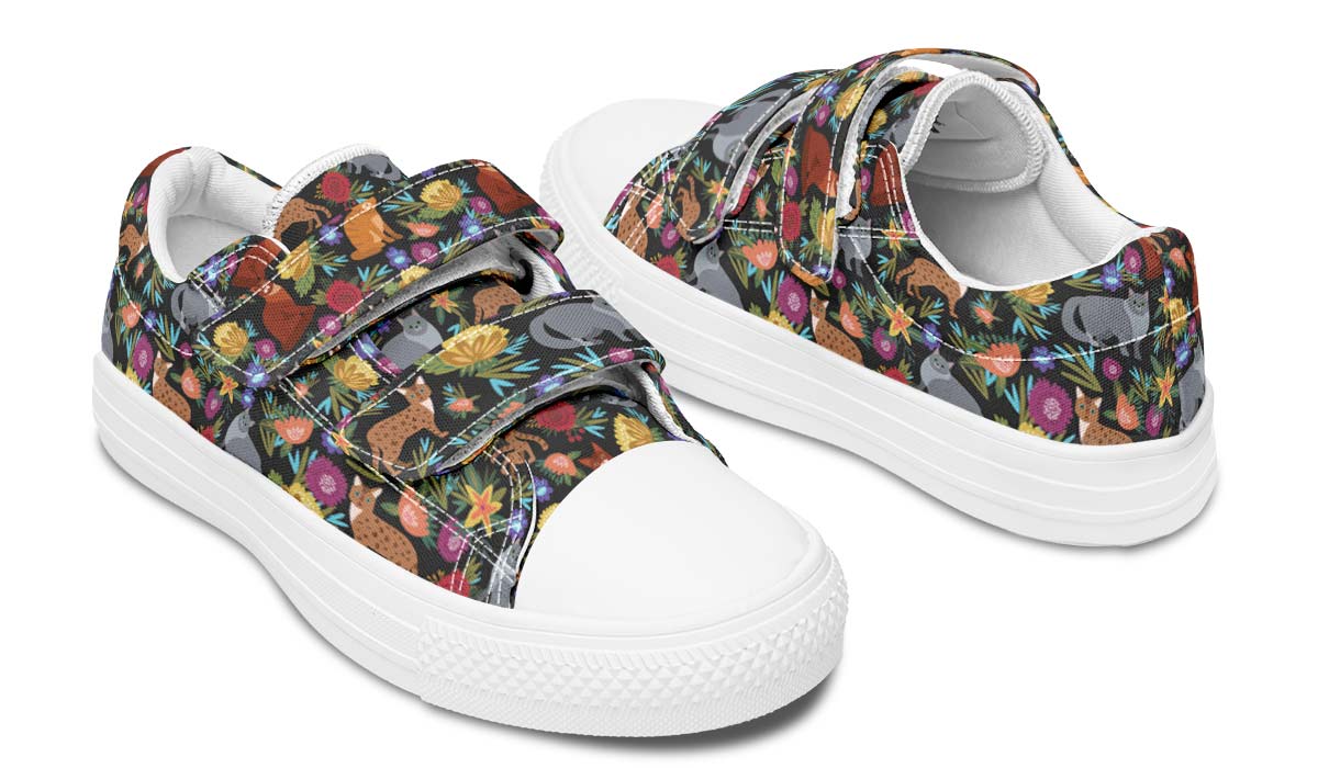 Cat Flower Kids Lowtops