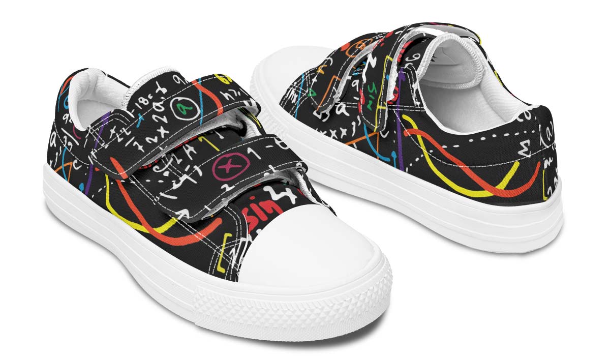 Colorful Math Formula Kids Lowtops