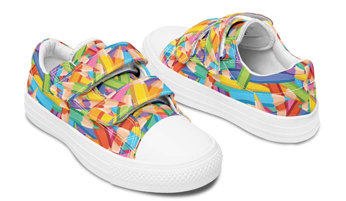 Colorful Pencils Kids Lowtops