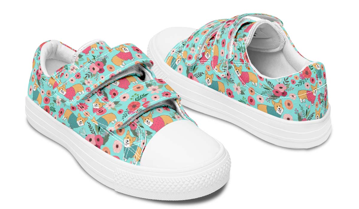 Corgi Flower Kids Lowtops