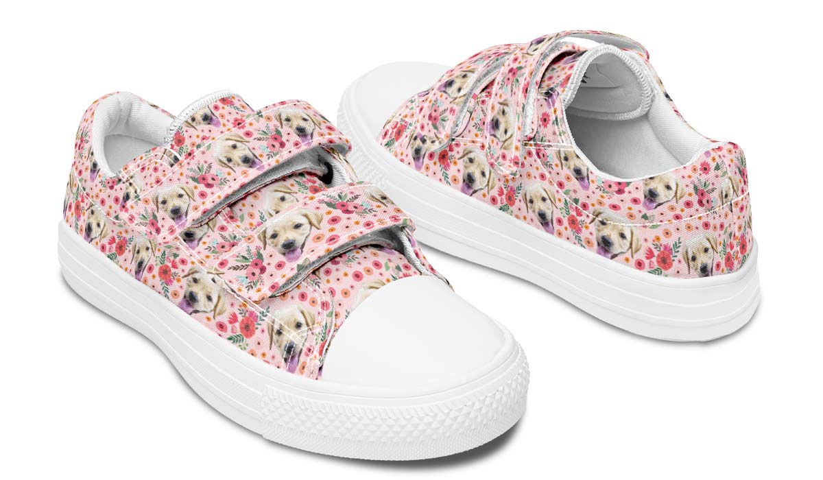 Custom Dog Pink Kids Lowtops