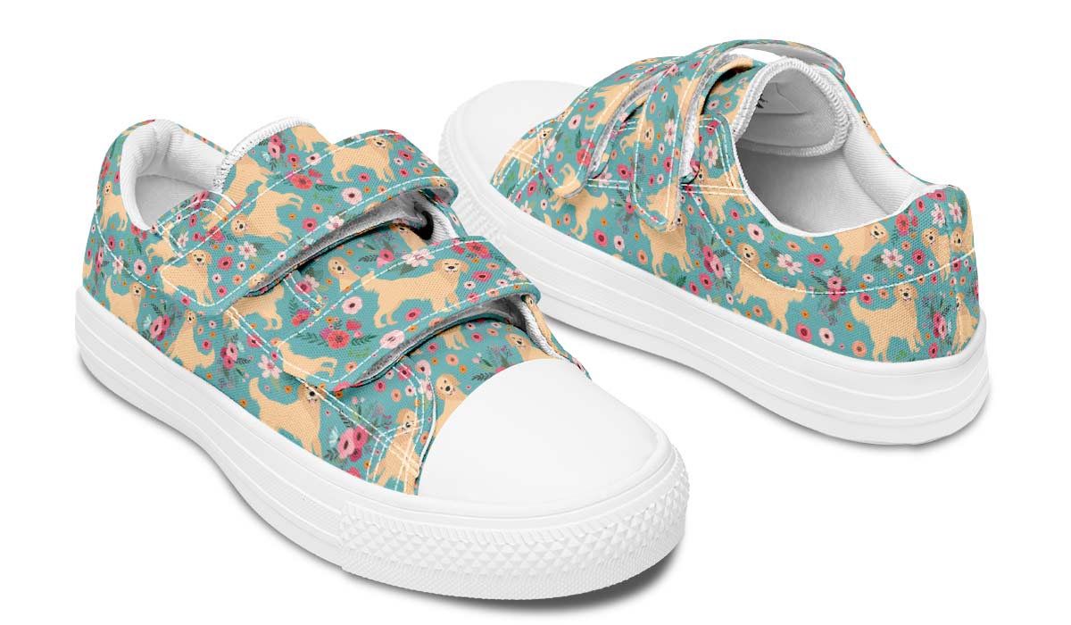 Golden Retriever Flower Kids Lowtops