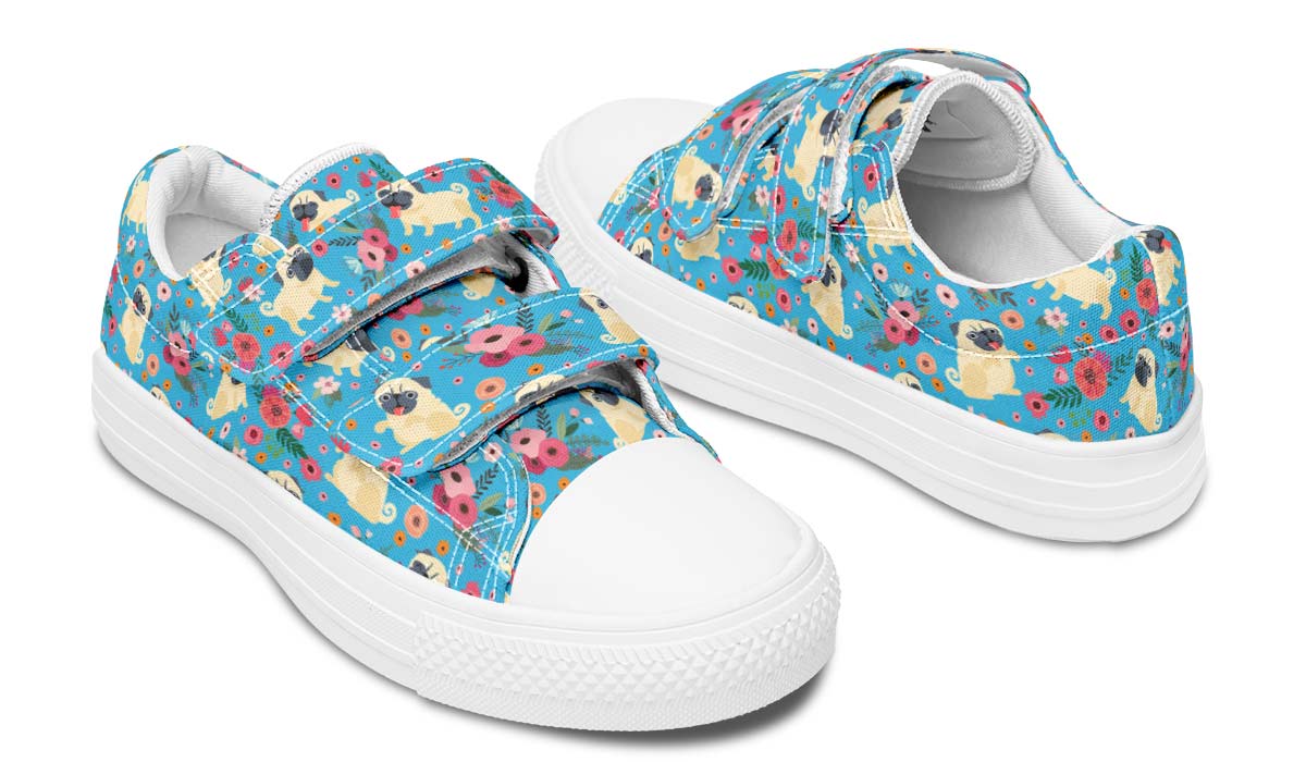 Pug Flower Kids Lowtops