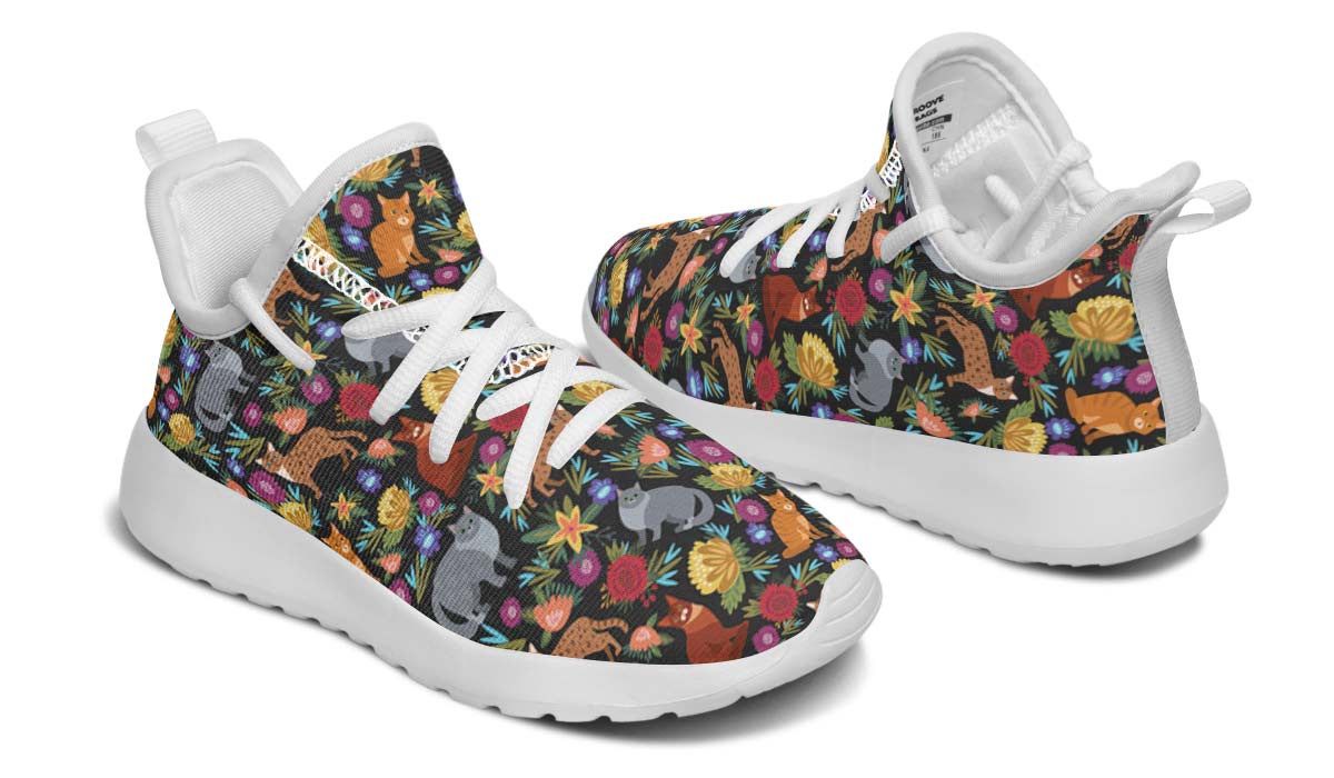 Cat Flower Kids Sneakers