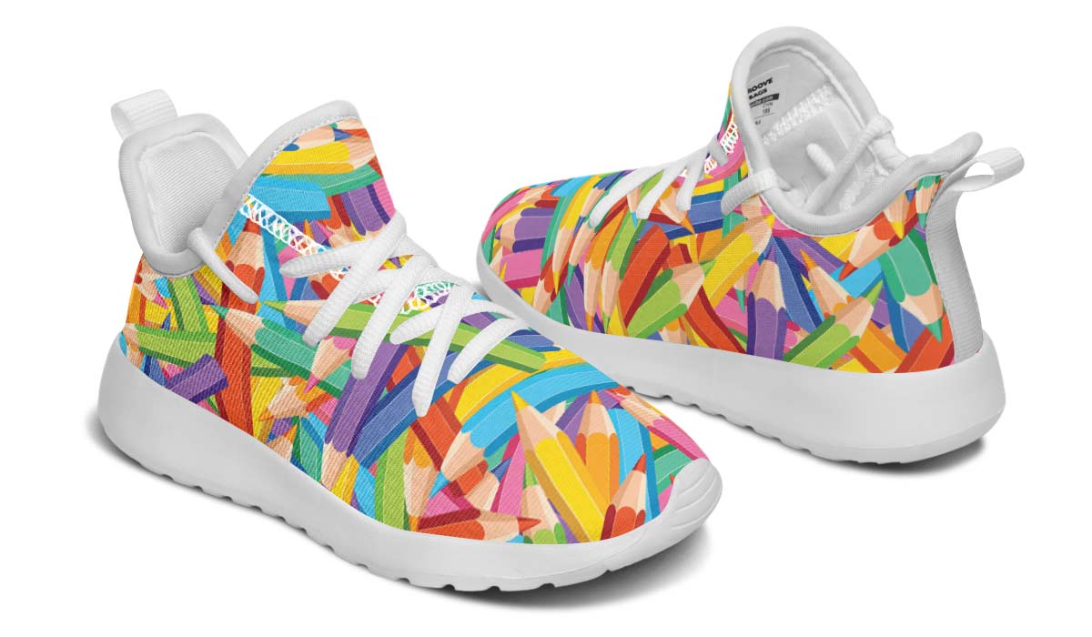 Colorful Pencils Kids Sneakers