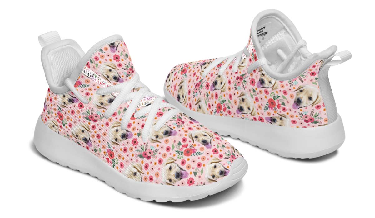 Custom Dog Pink Kids Sneakers