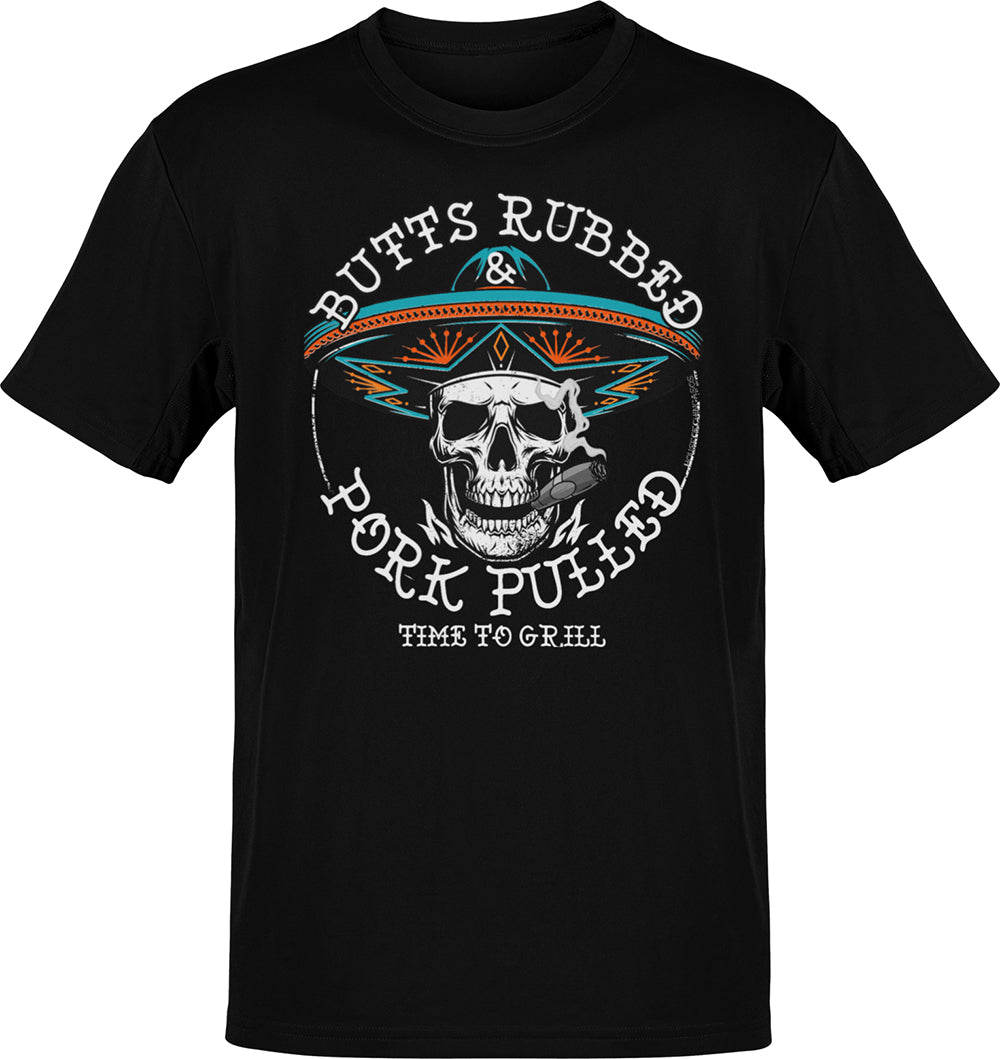 Butts Rubbed & Pork Pulled OG BBQ Grilling Tee