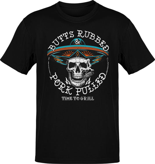 Butts Rubbed & Pork Pulled OG BBQ Grilling Tee