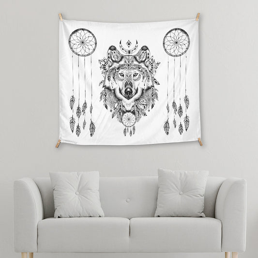 Bohemian Wolf White 180dpi Mockcity