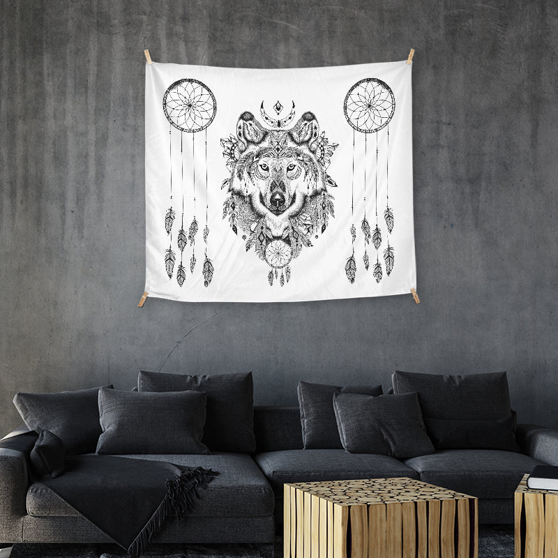 Bohemian Wolf White 180dpi Mockcity