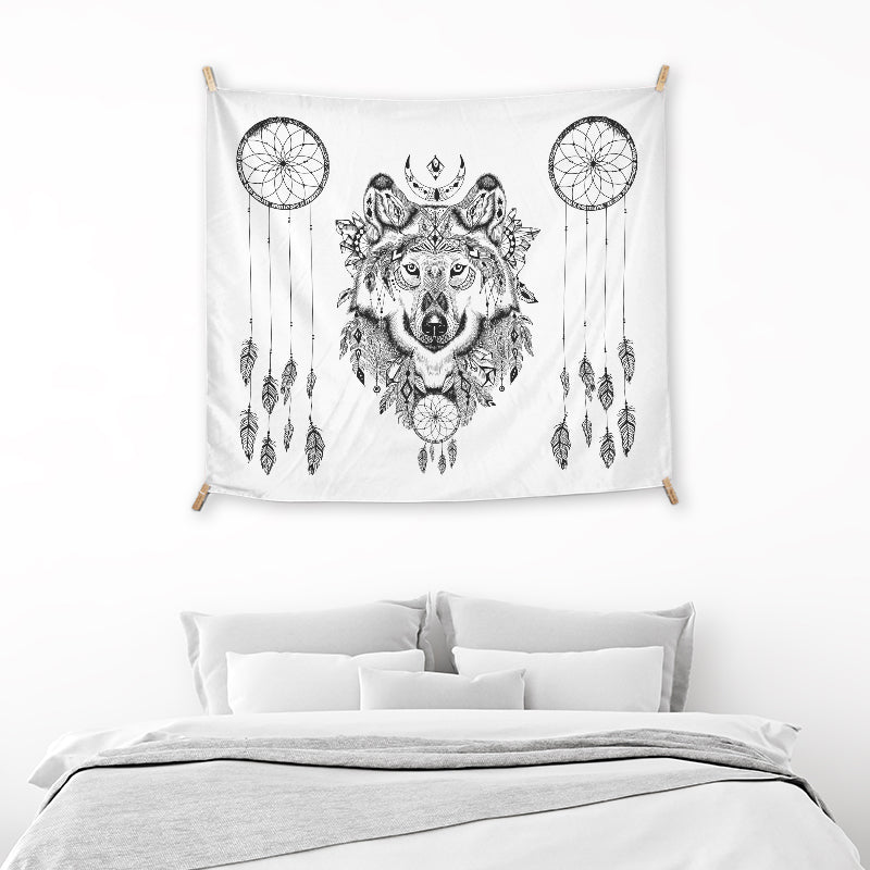 Bohemian Wolf White 180dpi Mockcity