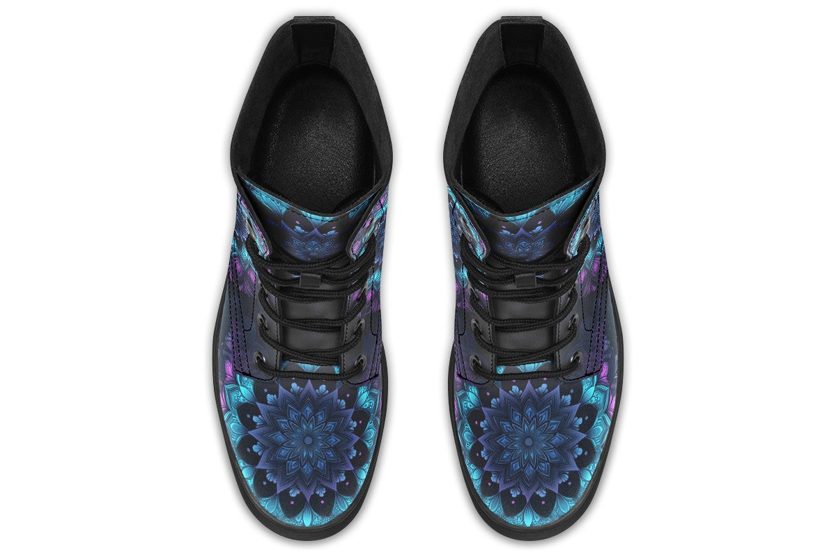 Neon Blue And Purple Mandala JJtest 0217