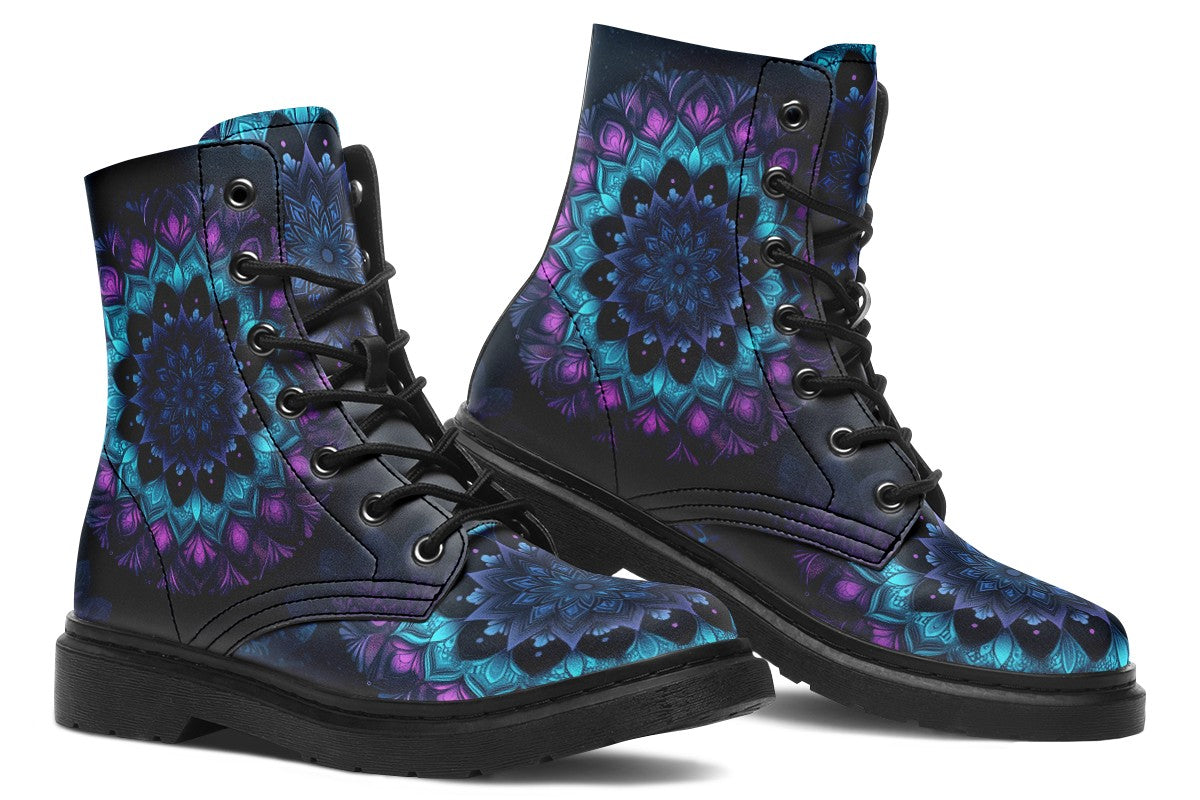Neon Blue And Purple Mandala JJtest 0217