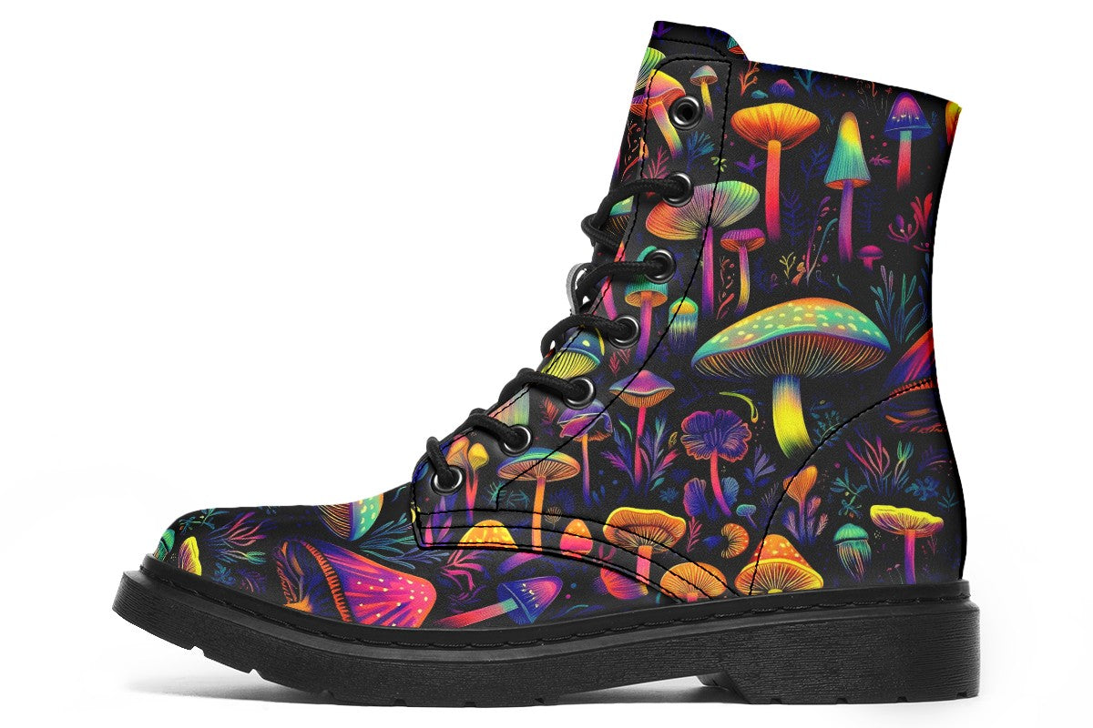 Neon Mushrooms Shopify Template and mockup arrangement