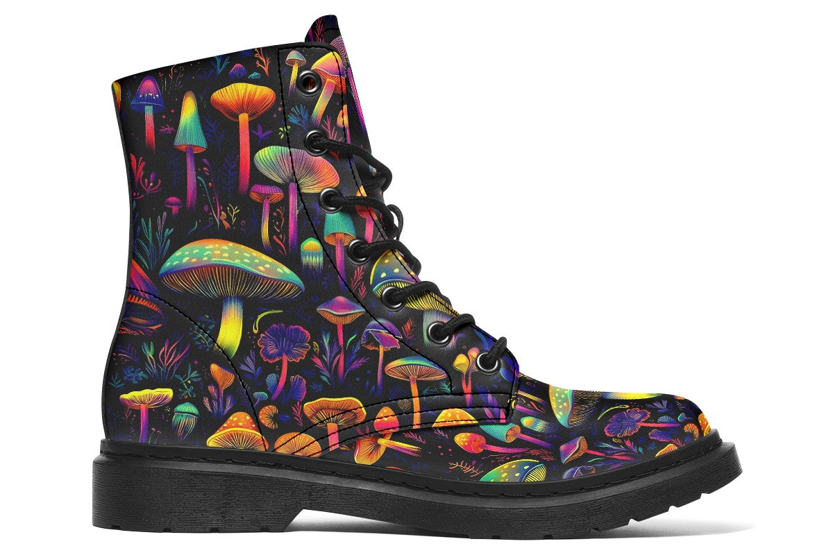 Neon Mushrooms Shopify Template and mockup arrangement