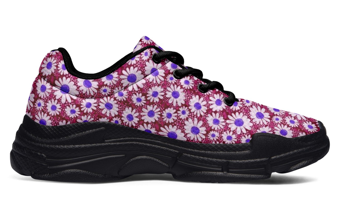 Burgundy Floral Sneakers testupload2
