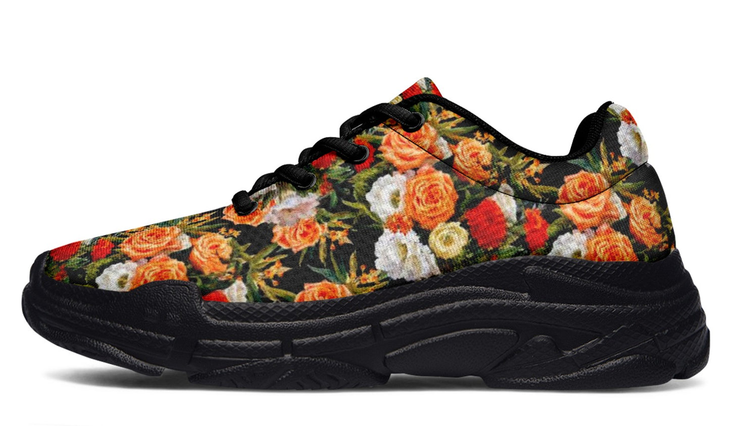 Green Floral Sneakers