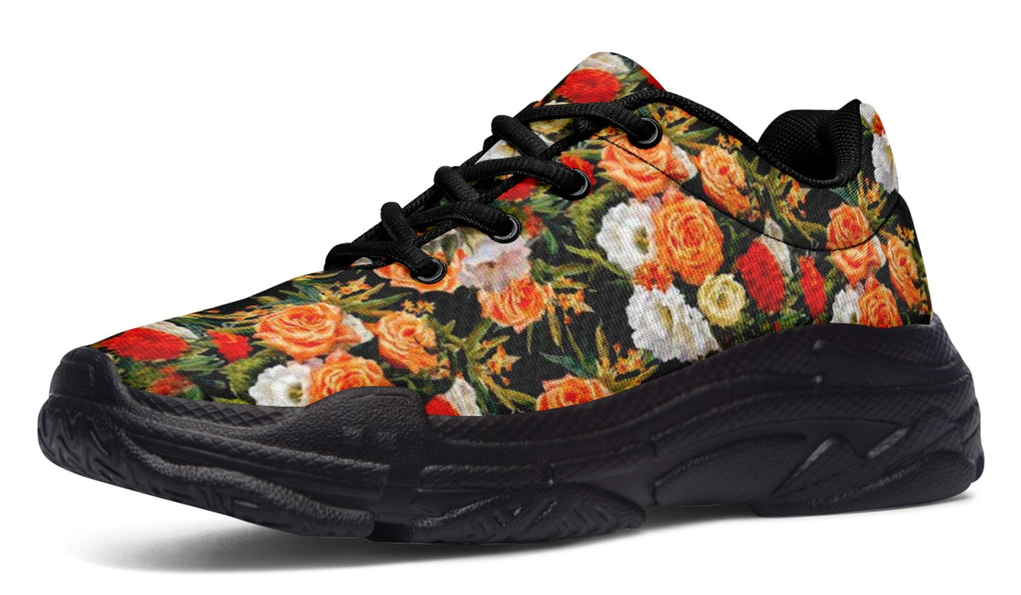 Green Floral Sneakers
