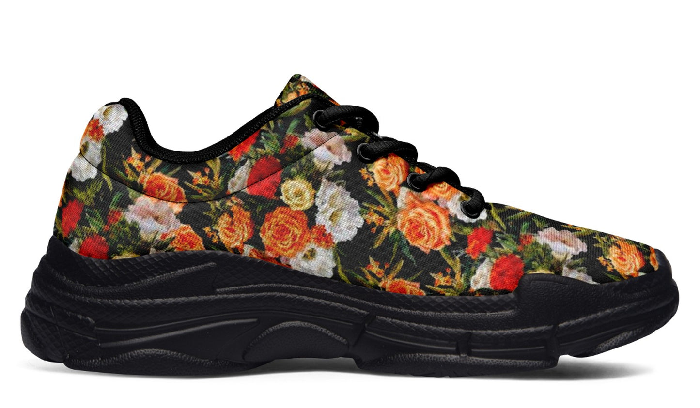 Green Floral Sneakers