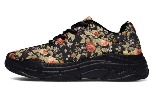 Navy Floral Sneakers