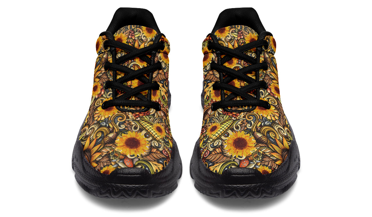 Sunshine Blossom Sneakers Yellow Floral Sneakers