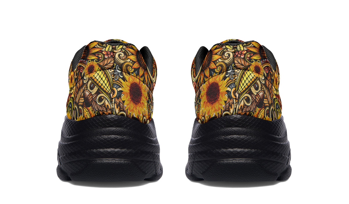 Sunshine Blossom Sneakers Yellow Floral Sneakers