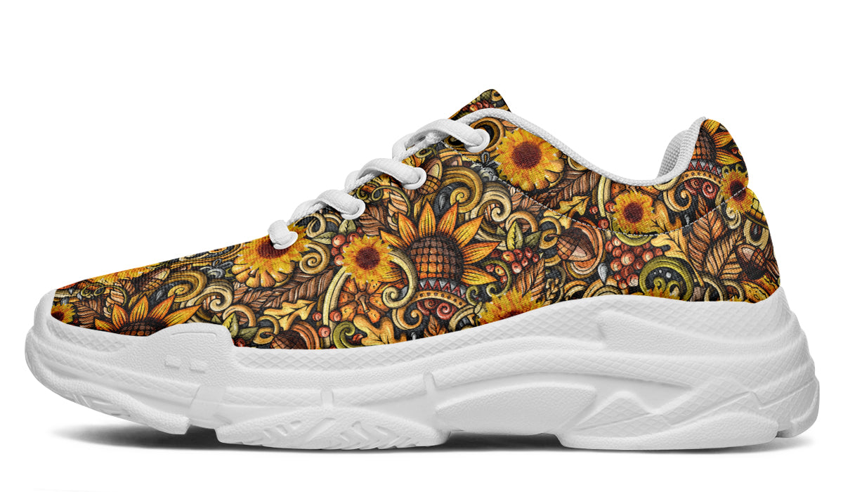Sunshine Blossom Sneakers Yellow Floral Sneakers
