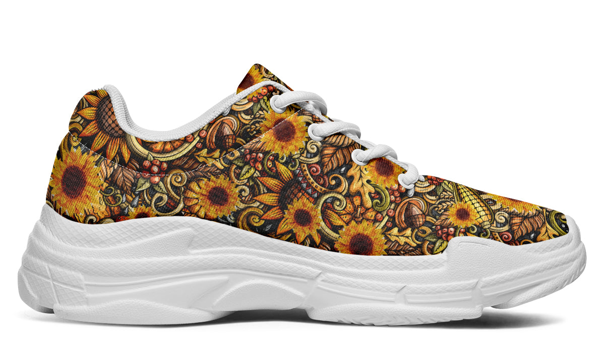 Sunshine Blossom Sneakers Yellow Floral Sneakers