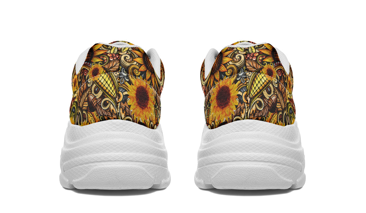Sunshine Blossom Sneakers Yellow Floral Sneakers